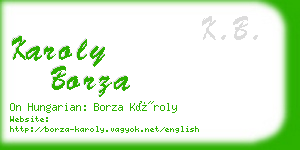 karoly borza business card